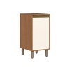 Balcão de Cozinha 40 Cm Venaly 1 Porta com Tampo Cinamomo/Off White - Henn