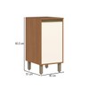 Balcão de Cozinha 40 Cm Venaly 1 Porta com Tampo Cinamomo/Off White - Henn
