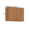 Armário Aéreo Cozinha 80 Cm Venaly 2 Portas Cinamomo - Henn