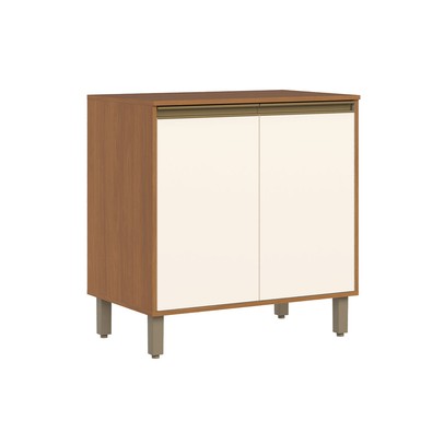 Balcão de Cozinha 80 Cm Venaly 2 Portas com Tampo Cinamomo/Off White - Henn