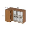 Armário Aéreo Cozinha de Canto 94 Cm Venaly 1 Porta com Nicho Cinamomo - Henn