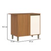 Balcão de Cozinha de Canto 94 Cm Venaly 1 Porta com Tampo Cinamomo/Off White - Henn