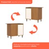 Balcão de Cozinha de Canto 94 Cm Venaly 1 Porta com Tampo Cinamomo/Off White - Henn