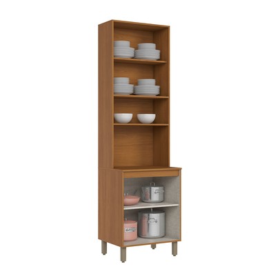 Torre Quente Venaly 4 Portas com Vidro C589 Cinamomo/Off White - Henn