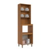 Torre Quente Venaly 4 Portas com Vidro Cinamomo/Off White - Henn