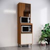 Torre Quente Venaly 4 Portas com Vidro Cinamomo/Off White - Henn