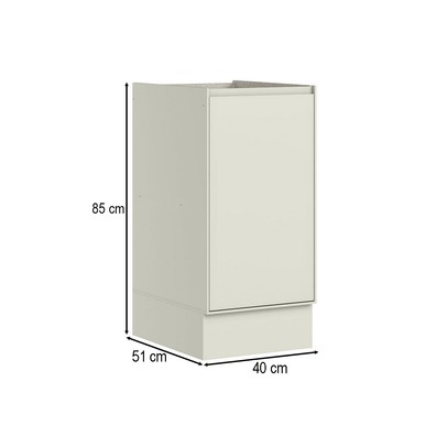Balcão de Cozinha 40 Cm Fineze 1 Porta 100% Mdf Areia Hp - Henn