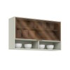 Armário Aéreo Cozinha 120 Cm Fineze 1 Porta com Vidro Reflecta 100% Mdf Areia Hp - Henn
