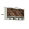 Armário Aéreo Cozinha 120 Cm Fineze 1 Porta com Vidro Reflecta 100% Mdf Areia Hp - Henn