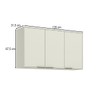 Armário Aéreo Cozinha 120 Cm Fineze 3 Portas 100% Mdf Areia Hp - Henn