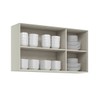 Armário Aéreo Cozinha 120 Cm Fineze 3 Portas 100% Mdf Areia Hp - Henn
