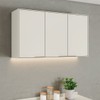 Armário Aéreo Cozinha 120 Cm Fineze 3 Portas 100% Mdf Areia Hp - Henn