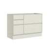Balcão de Cozinha para Pia 120 Cm Fineze 1 Porta 4 Gavetas 100% Mdf Areia Hp - Henn