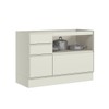 Balcão de Cozinha para Pia 120 Cm Fineze 1 Porta 4 Gavetas 100% Mdf Areia Hp - Henn