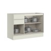 Balcão de Cozinha para Pia 120 Cm Fineze 3 Portas 2 Gavetas 100% Mdf Areia Hp - Henn