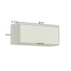 Armário Aéreo Cozinha 80 Cm Fineze 1 Porta 100% Mdf Areia Hp - Henn