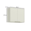 Armário Aéreo Cozinha 80 Cm Fineze 2 Portas 100% Mdf Areia Hp - Henn