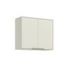 Armário Aéreo Cozinha 80 Cm Fineze 2 Portas 100% Mdf Areia Hp - Henn