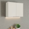 Armário Aéreo Cozinha 80 Cm Fineze 2 Portas 100% Mdf Areia Hp - Henn