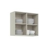Armário Aéreo Cozinha 80 Cm Fineze 2 Portas 100% Mdf Areia Hp - Henn