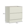 Balcão de Cozinha 80 Cm Fineze 2 Gavetas 100% Mdf Areia Hp - Henn