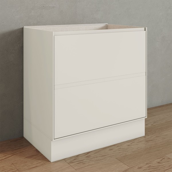 Balcão de Cozinha 80 Cm Fineze 2 Gavetas 100% Mdf Areia Hp - Henn