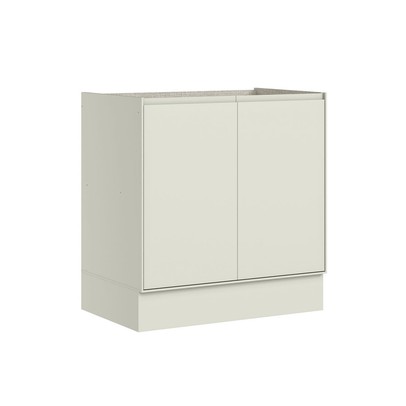 Balcão de Cozinha 80 Cm Fineze 2 Portas 100% Mdf Areia Hp - Henn