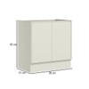 Balcão de Cozinha 80 Cm Fineze 2 Portas 100% Mdf Areia Hp - Henn