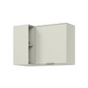 Armário Aéreo Cozinha de Canto 94 Cm Fineze 1 Porta com Nicho 100% Mdf Areia Hp - Henn