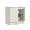 Balcão de Cozinha de Canto 84 Cm Fineze 1 Porta 100% Mdf Areia Hp - Henn
