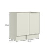 Balcão de Cozinha de Canto 84 Cm Fineze 1 Porta 100% Mdf Areia Hp - Henn