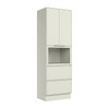 Torre Quente Fineze 2 Portas 2 Gavetas 100% Mdf Areia Hp - Henn