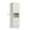 Torre Quente Fineze 2 Portas 2 Gavetas 100% Mdf Areia Hp - Henn