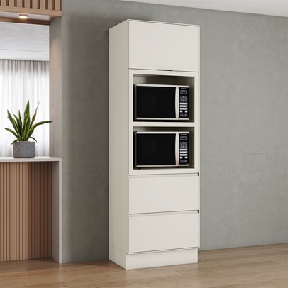 Torre Quente Fineze 1 Portas 2 Gavetas 100% Mdf Areia Hp - Henn