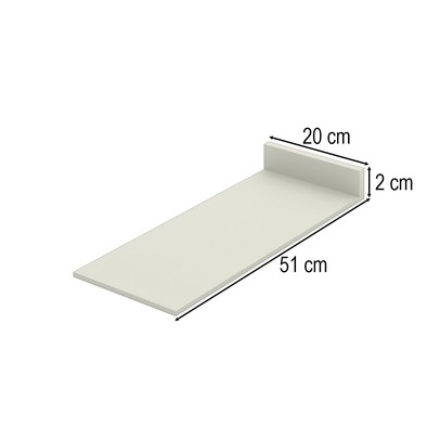 Tampo para Balcão 20 Cm Fineze 100% Mdf Areia Hp - Henn