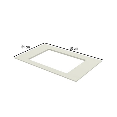 Tampo para Balcão Cooktop 80 Cm Fineze 100% Mdf Areia Hp - Henn