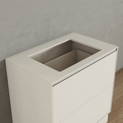 Tampo para Balcão Cooktop 80 Cm Fineze 100% Mdf Areia Hp - Henn