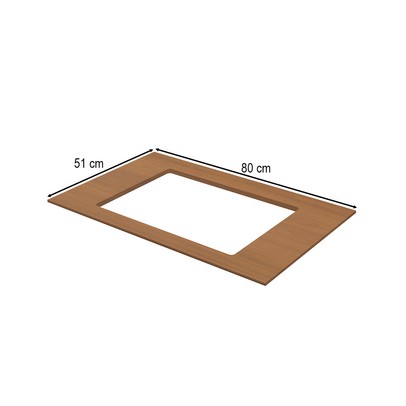 Tampo para Balcão Cooktop 80 Cm Fineze 100% Mdf Cinamomo - Henn