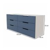 Cômoda Madri 6 Gavetas Azul/Branco - Panorama Móveis