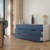 Cômoda Madri 6 Gavetas Azul/Branco - Panorama Móveis