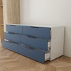 Cômoda Madri 6 Gavetas Azul/Branco - Panorama Móveis