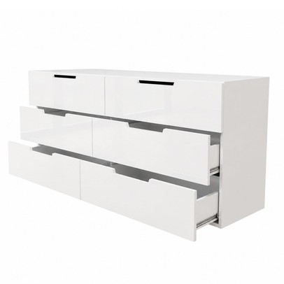 Cômoda Madri 6 Gavetas Branco - Panorama Móveis