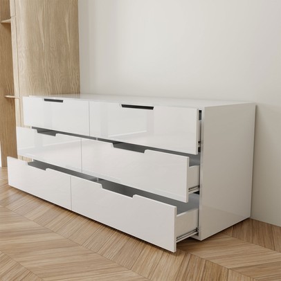 Cômoda Madri 6 Gavetas Branco - Panorama Móveis