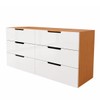 Cômoda Madri 6 Gavetas Branco/Freijó - Panorama Móveis