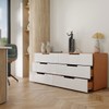 Cômoda Madri 6 Gavetas Branco/Freijó - Panorama Móveis