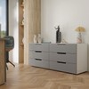 Cômoda Madri 6 Gavetas Cinza/Branco - Panorama Móveis