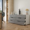 Cômoda Madri 6 Gavetas Cinza/Branco - Panorama Móveis