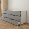 Cômoda Madri 6 Gavetas Cinza/Branco - Panorama Móveis