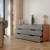 Cômoda Madri 6 Gavetas Cinza/Freijó - Panorama Móveis