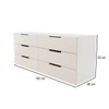 Cômoda Madri 6 Gavetas Creme/Branco - Panorama Móveis